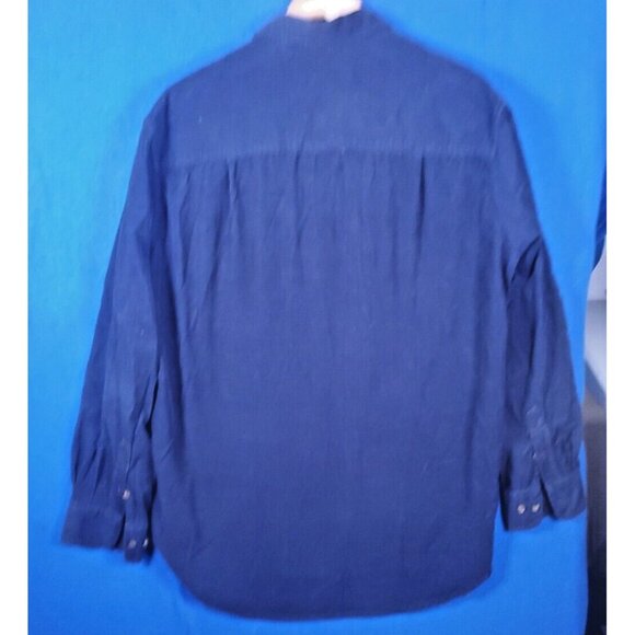 Club Room Corduroy Shirt Men's Size Large Blue Long Sleeve Button Up Casual - Picture 10 of 12